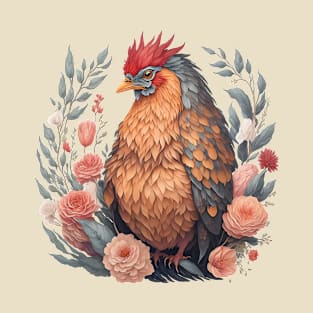 Floral Rooster 2 T-Shirt