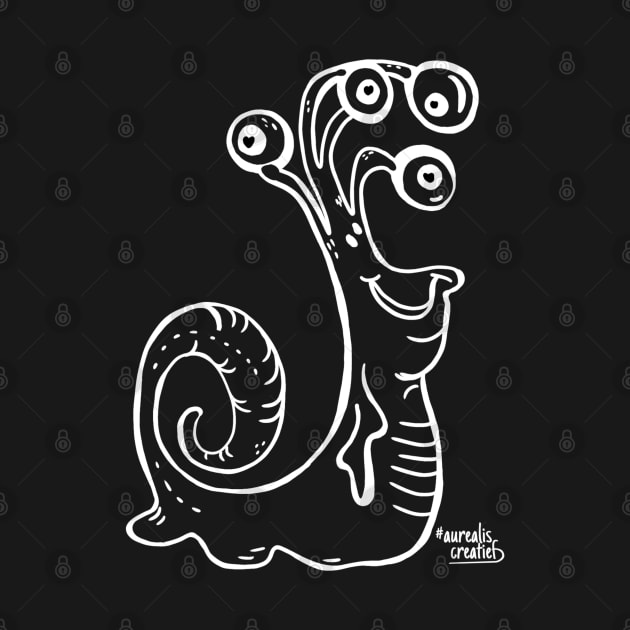 slimy snail with 4 eyes by Aurealis