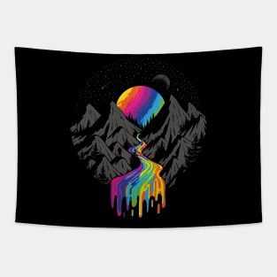 Celestial Dreams: Colorful Night Odyssey Tapestry