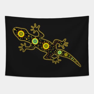 Lizard- aboriginal in green Tapestry