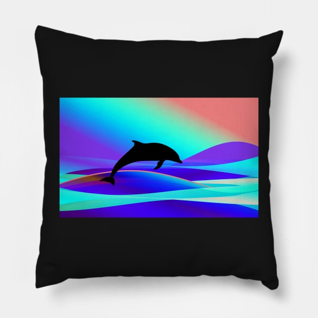 Dolphin Swim Pillow by CANJ72