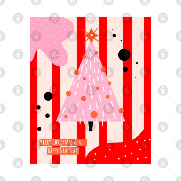 Special fun and playful Christmas greeting card by Le petit fennec