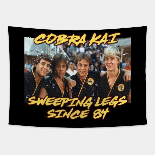 Cobra Kai Vintage Team ('84) Tapestry by finnyproductions