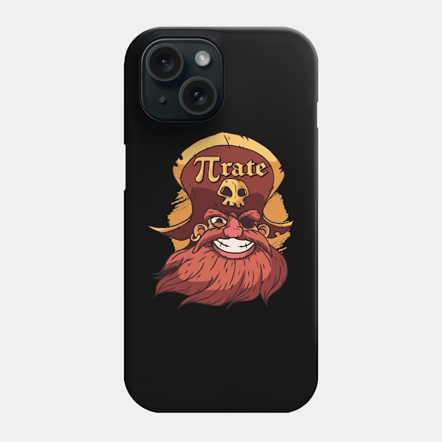 Pirate Math - Pi Rate Design for Pi Day Phone Case by Graphic Duster