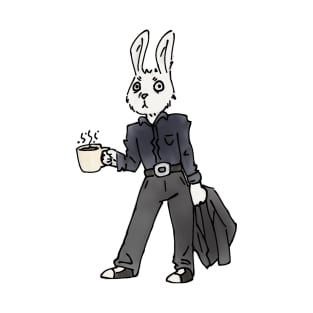 rabbit with a coffee T-Shirt