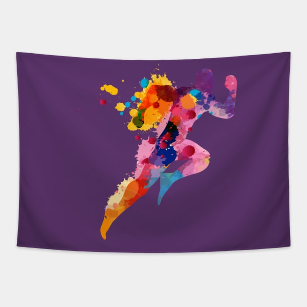 Running Man Tapestry by Mako Design 