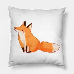 Cute fox sitting illustration Pillow