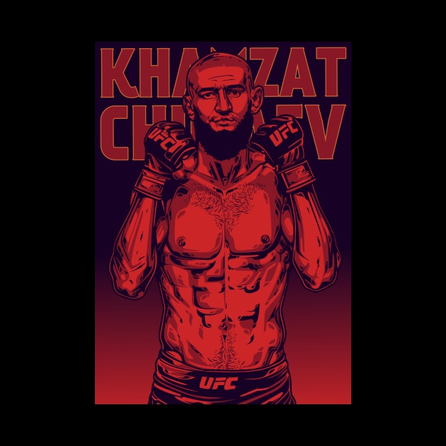 Khamzat Chimaev Pop Art by Adrielvector Gallery