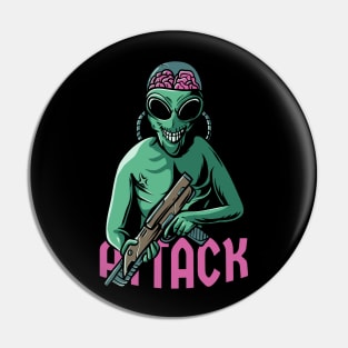 Alien attack Pin