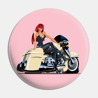 Cartoon Motorbike Pin