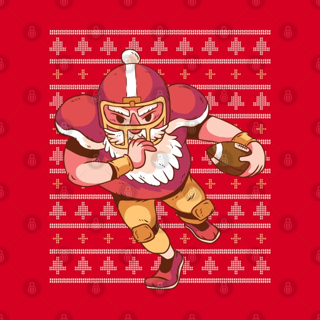 Santa Football by Safdesignx