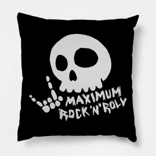 Maximum rock n roll skull Pillow