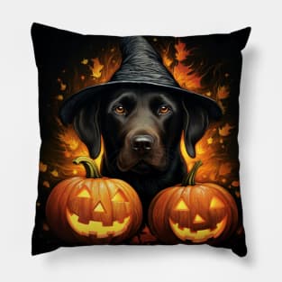 Halloween Black Labrador retriever Pillow