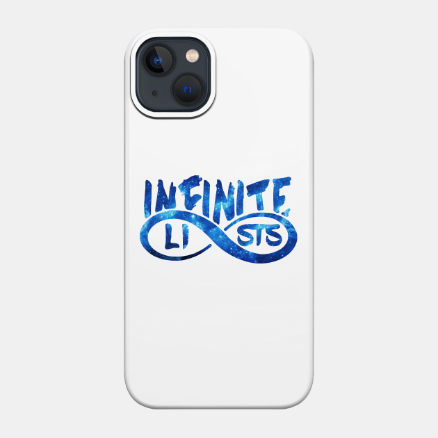 infinite lists Merch blue - Infinite Lists - Phone Case