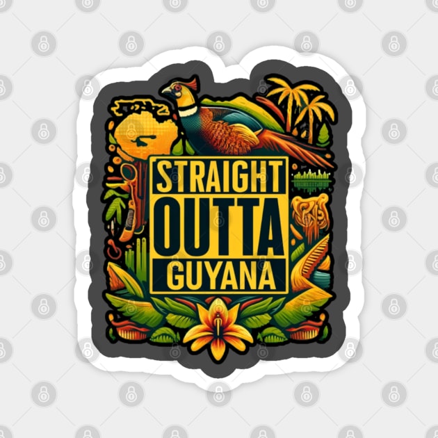 Straight Outta Guyana Magnet by Straight Outta Styles