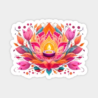 Lotus Radiance: A Diwali Celebration Magnet