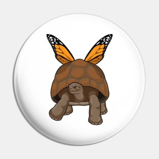 Turtle with Rainbow Colours Pin