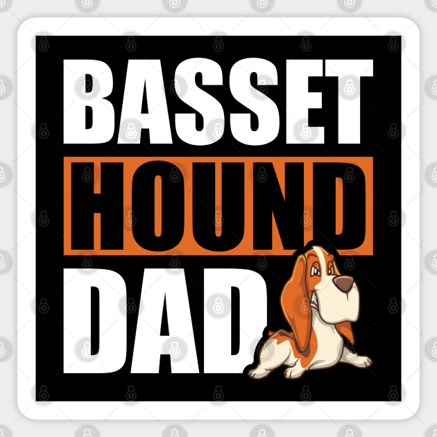 Basset Hound Dad Dog Father Cute Pet Animal Gift Sticker