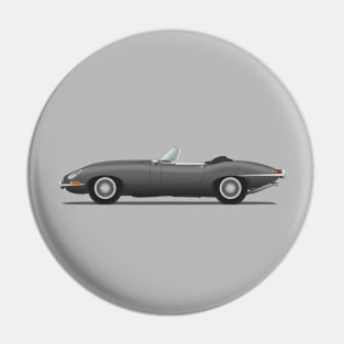 Jaguar E Type Roadster Gunmetal Pin