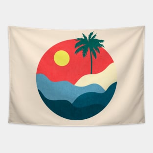 Minimalist Abstract Nature Art #8 Warm Tropical Beach Tapestry