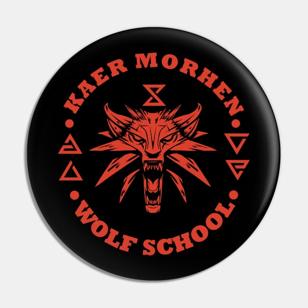 The Witcher Wolf School Pin by Not Dead Yet