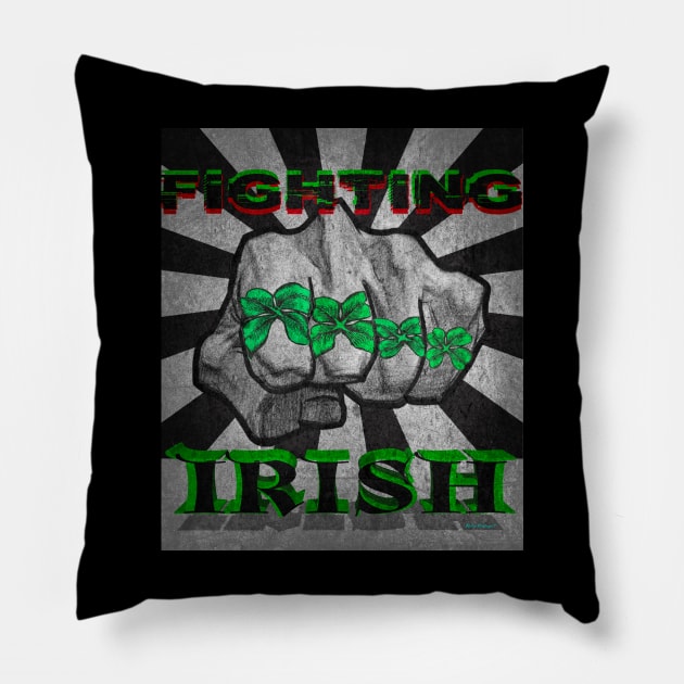 Fighting Irish t-shirt Irish Pride Pillow by WarriorX