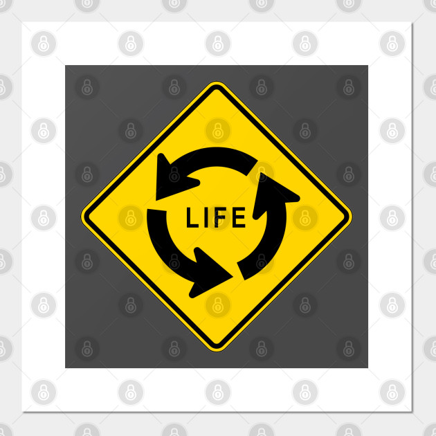 MUTCD W26 Roundabout Traffic Circle of Life Sign Roundabout Traffic