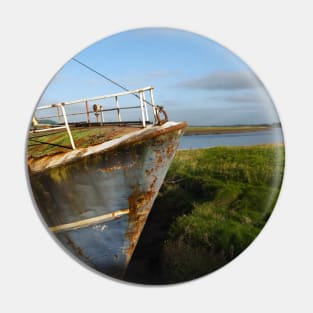 Trawler moored at Glencaple near Dumfries, Scotland Pin