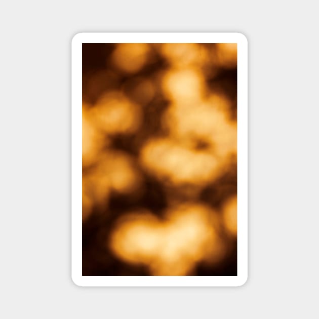 Golden Sunshine Bokeh Spheres Magnet by textural