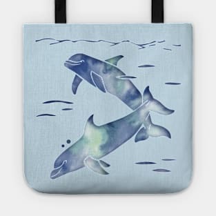 Blue Sea Dolphins Tote