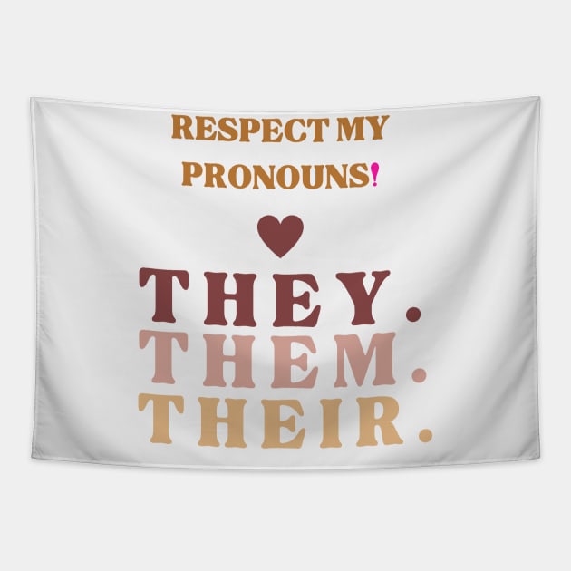 Gender Neutral Pronouns Tapestry by TranquilAsana