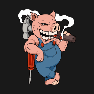 Mechanic Pig - Funny Mechanical Chef T-Shirt