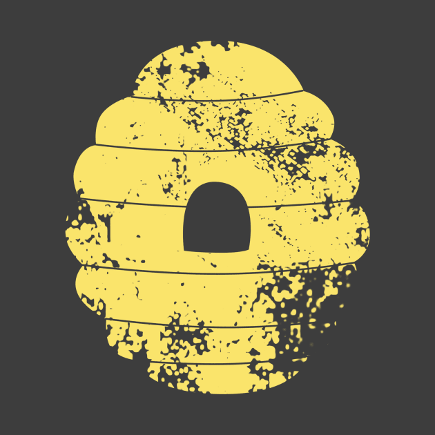 Distressed Yellow Bee Hive by KawaiiForYou