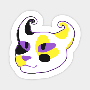 Nonbinary pride cat Magnet