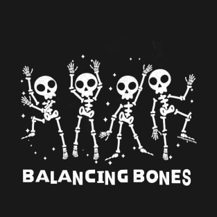 Balancing Bones v1 White T-Shirt