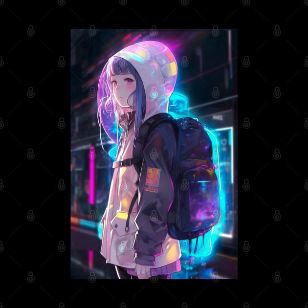 Cyber Futuristic Girl - Anime Wallpaper by KAIGAME Art