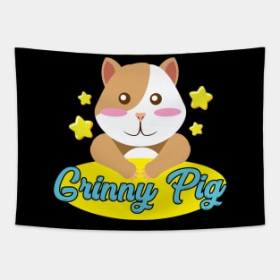 Grinny Pig Gift for Guinea Pig Lovers Cute Guinea Pig Tapestry