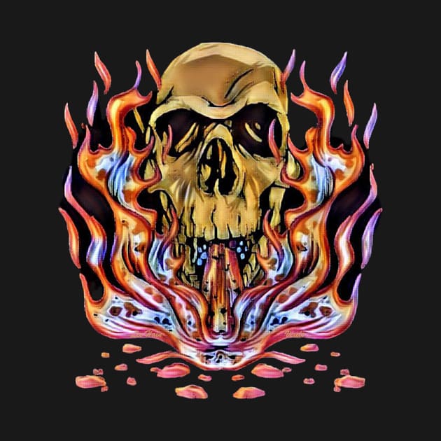 Skull Fire by Lees Tees