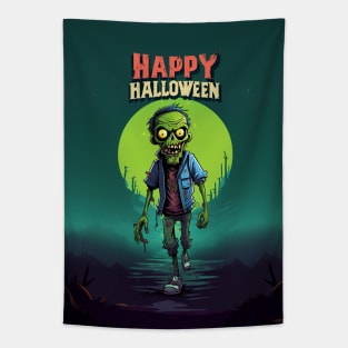 The Walking Zombie (Happy Halloween) Tapestry