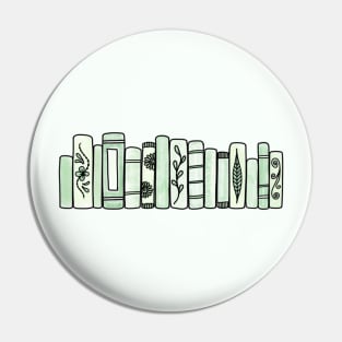 Green Pastel Books Pin