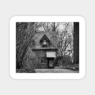 The Carriage House In Black And White Magnet