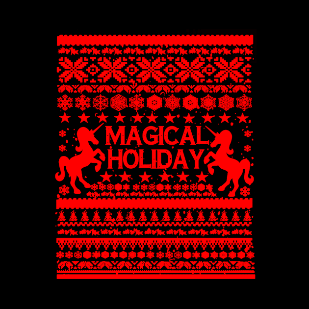 magical holiday ugly sweater by crackdesign