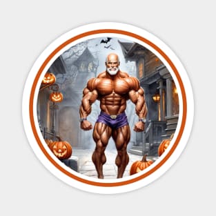 Trick-or-treating and muscles on Halloween Magnet