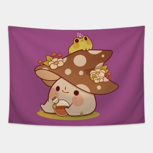 Witchy mushroom and frog Tapestry