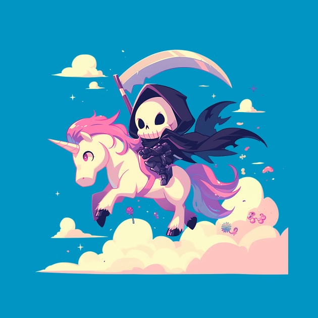 reaper on unicorn by StevenBag