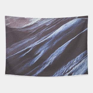 Blue Grey Mountains Oil Effects 5 Tapestry