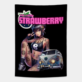 Kawaii, Anime Girl, Ms.Little Strawberry | Catsie Cat Tapestry