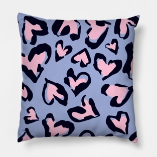 Cute Leopard Heart Pattern Print Pillow