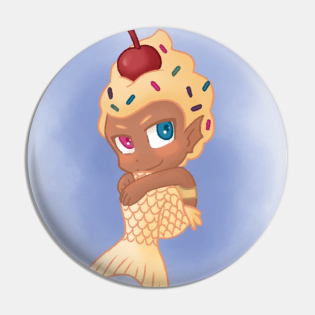 Birthday Cake Ice Cream Mermaid Pin by Firestorm Fox