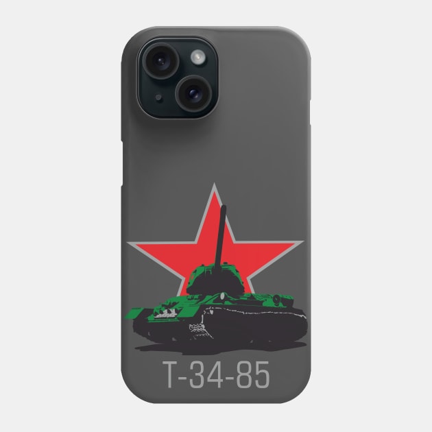 Soviet medium tank T-34-85 Phone Case by FAawRay